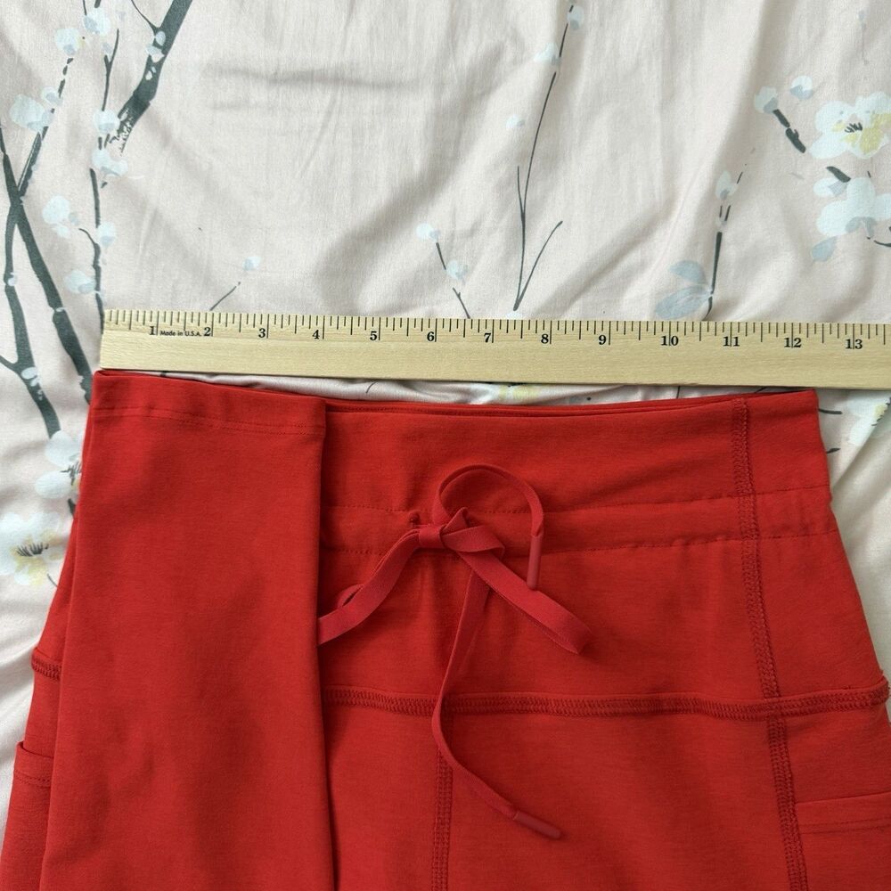 Beyond Yoga Leggings Womens Large Red Spacedye Go Pocket Midi Length High Rise - Picture 10 of 10